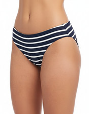 La Blanca Women  s Bikini Bottom Size 12 Blue  White Stripes, LB1VB93 NWT New
