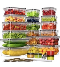 48- Piece Food Storage Containers with Lids 24 Lids 24 Bottoms New In Box
