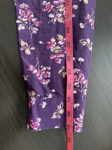 Lands End Hemd Damen 18T Blumenmuster bügelfrei Supima Baumwolle Knopfleiste Langarm - Bild 13 von 13