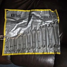 Vintage K-R TOOLS 11PC Metric Combination Wrench Set  07-19M VGC w Pouch (09