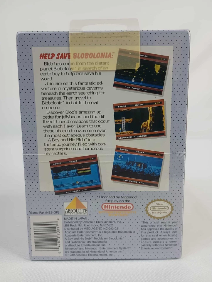 A boy and his blob trouble on Blobolonia Nintendo NES 1989 BRAND NEW SEALED - Image 2 of 4