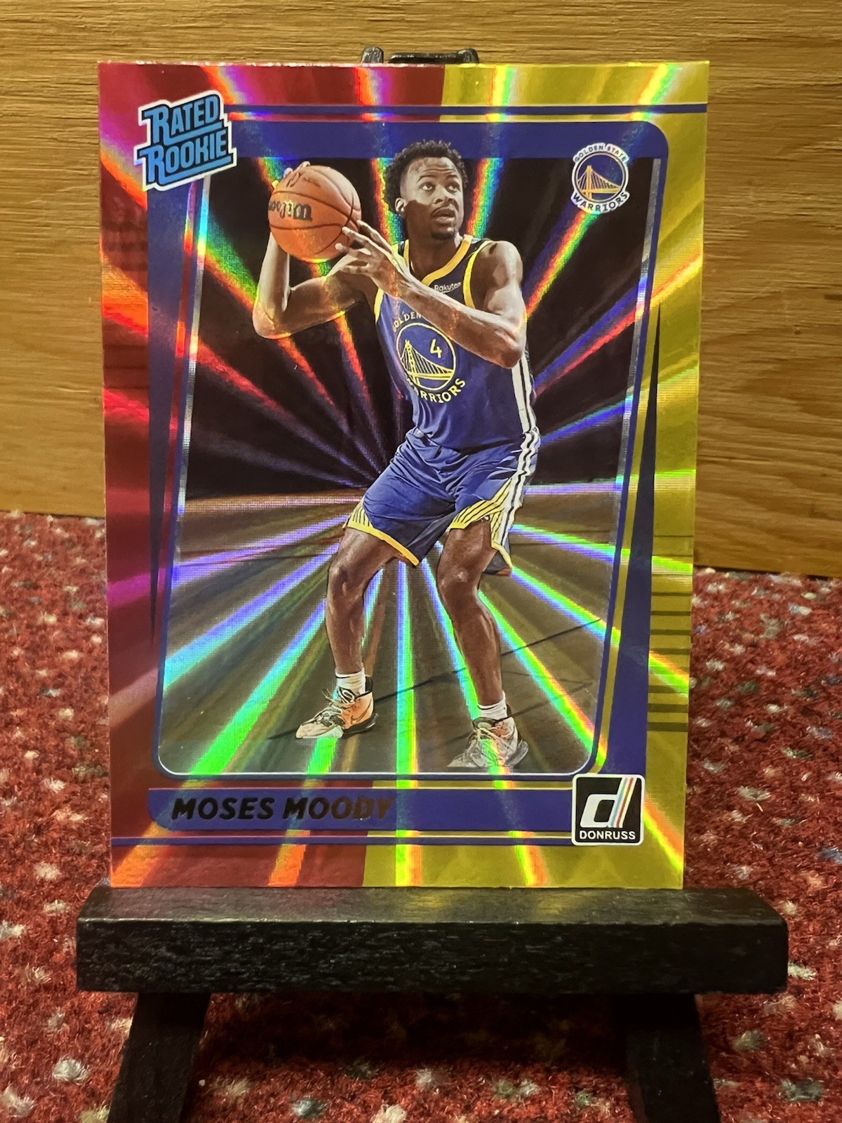 2021-22 Panini Donruss Rated Holo Red & Gold Laser Moses Moody #234 Rookie RC