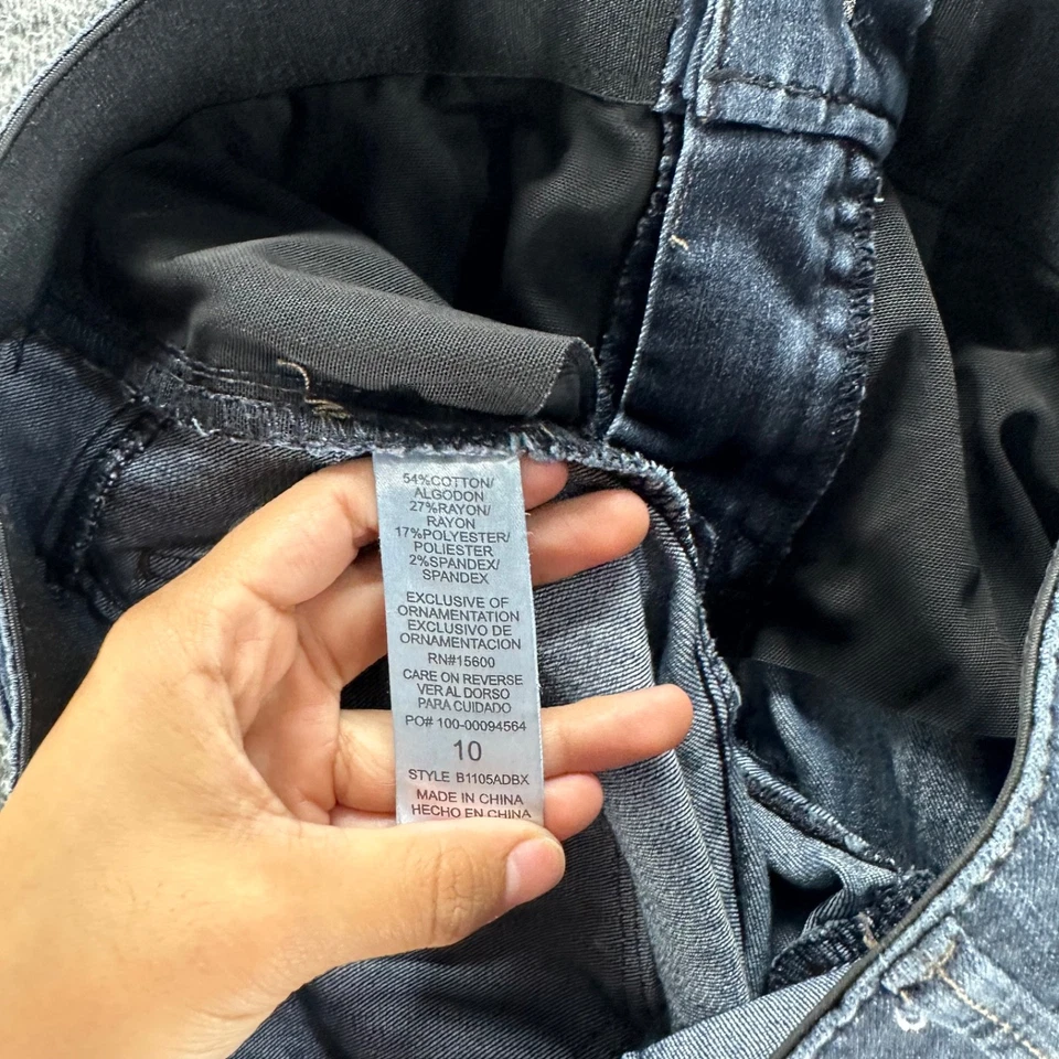 Democracy Jeans Womens Size 10 Blue AB Solution Cotton Stretch Skinny Fit Denim - Image 4 of 4