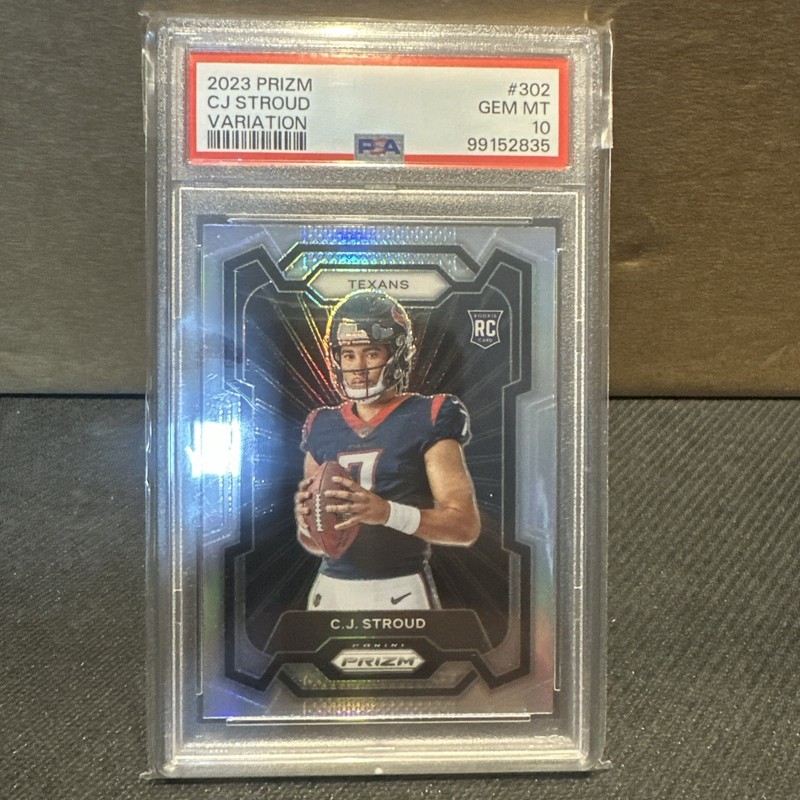 Panini 2023 Prizm Rookie Variation Silver Prizm C.J. Stroud #302 PSA 10