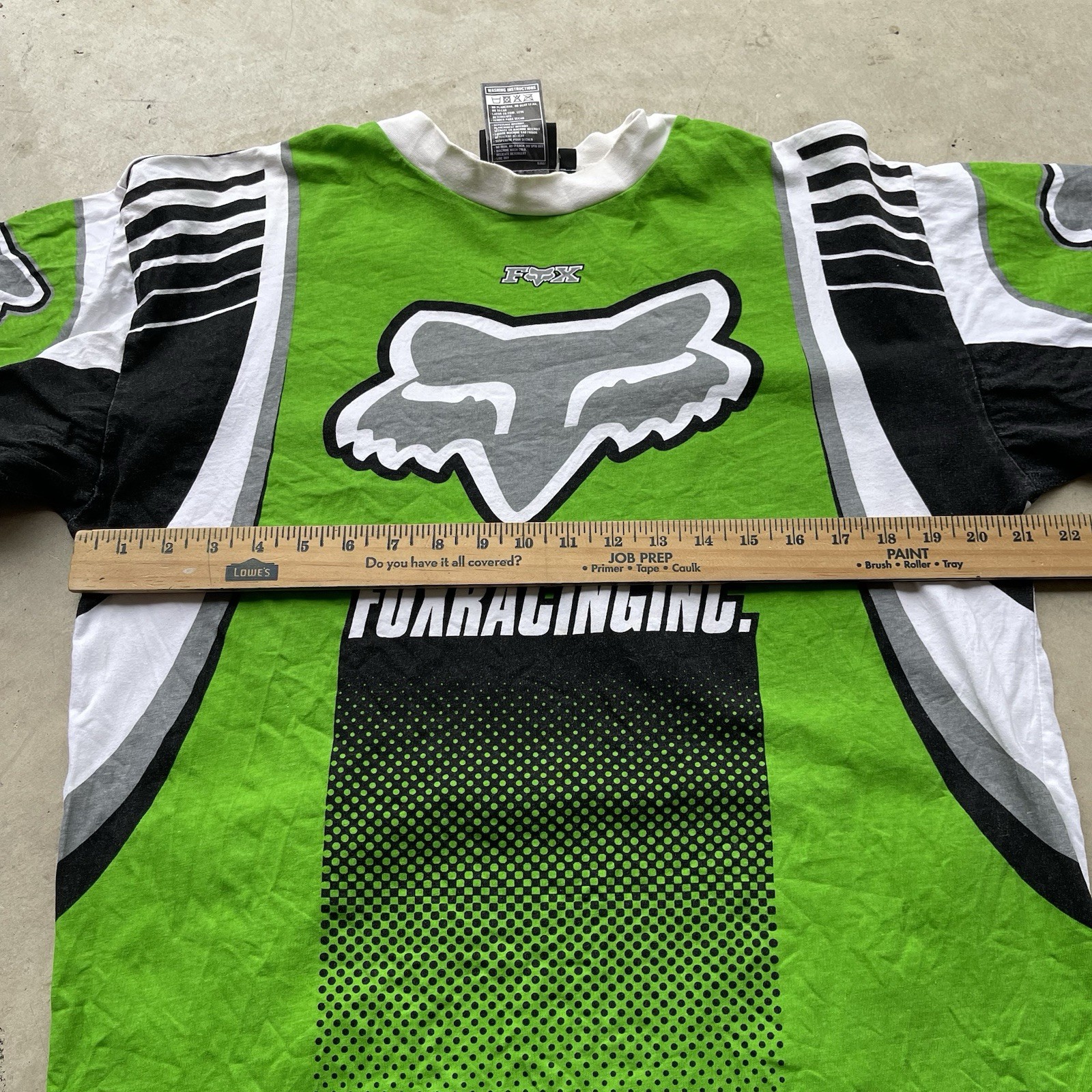 Vintage Fox Racing Motocross Moto Jersey FX Black Green Cotton Ricky M 90s Vtg image 4