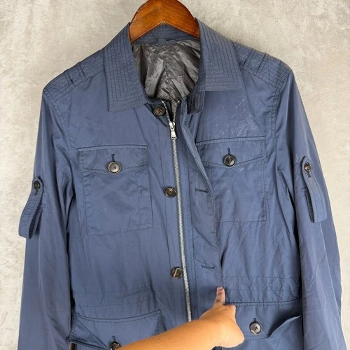 Suitsupply Navy Blue Field Jacket Mens Full Zip Multi Pocket Utility Coat image 2