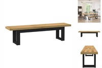 Esstischbank Noain 160X41X45 Cm Massives Kiefernholz Natur