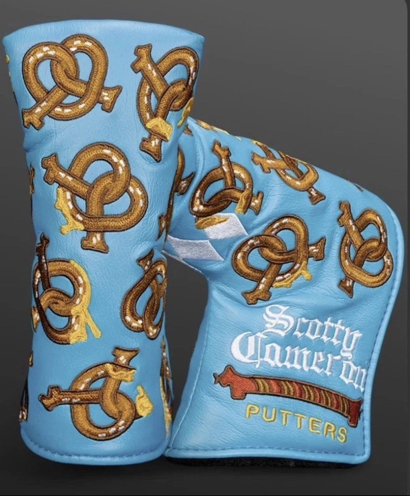 Scotty Cameron Oktoberfest Brezn Hund Headcover Blue Blade Putter Headcover New