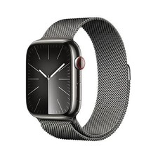 Apple Watch Series 9 45mm Stainless Steel Case with Milanese Loop Graphite LTE