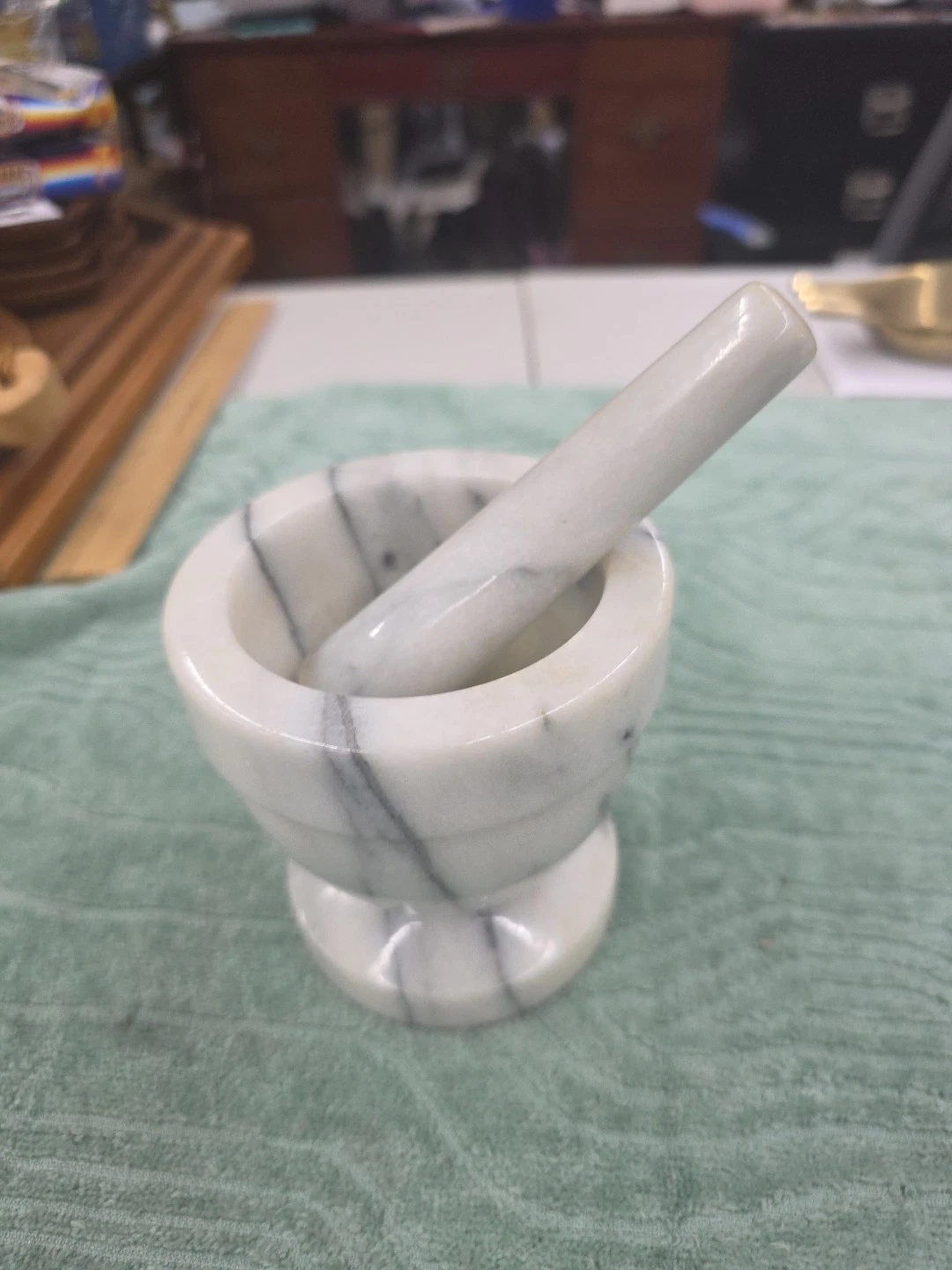 Vintage Marble Mortar & Petle