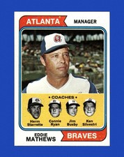 1974 Topps Set-Break #634 Eddie Mathews NM-MT OR BETTER *GMCARDS*