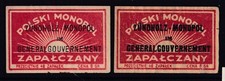 1939-44 German GG ,Poland label, generalgouvernement,
