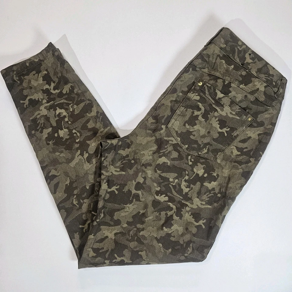 Женские камуфляжные брюки INC размер 8 средняя посадка прямые штанины армейский стиль дизайн повседневные - Изображение 2 из 4