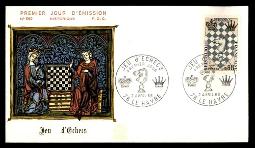 Mayfairstamps France FDC 1966 Chess Knight King and Queen First Day Cover aaw_31