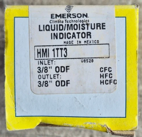 Emerson HMI 1TT3, 3/8" ODF Hermetic Sight Glass Moisture Indicator