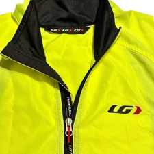 LOUIS GARNEAU Sz S MEN'S CYCLING WINDBREAKER FULL ZIP Yellow/Green