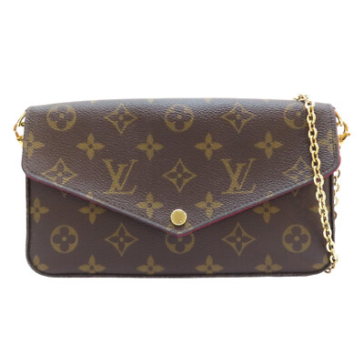 LOUIS VUITTON Felicie Pochette Monogram Canvas Fuchsia