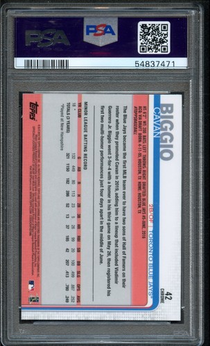 BB - 2019 - Topps Chrome - #42 - Cavan Biggio - PSA 10 - Imagen 2 de 2