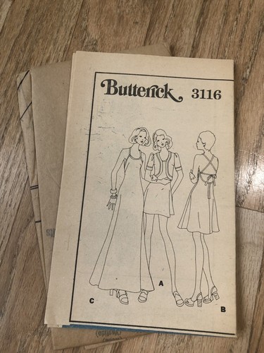 Vintage Butterick 3116 Betsey Johnson Kleid und Jacke. Größe 9 Jr Petite - ungeschnitten - Bild 3 von 3