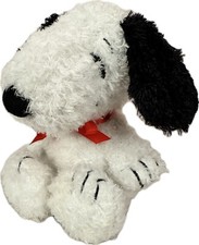 Peanuts Snoopy Plush 7 Dog Stuffed Animal Souvenir Cedar Fair Red Ribbon Fuzzy