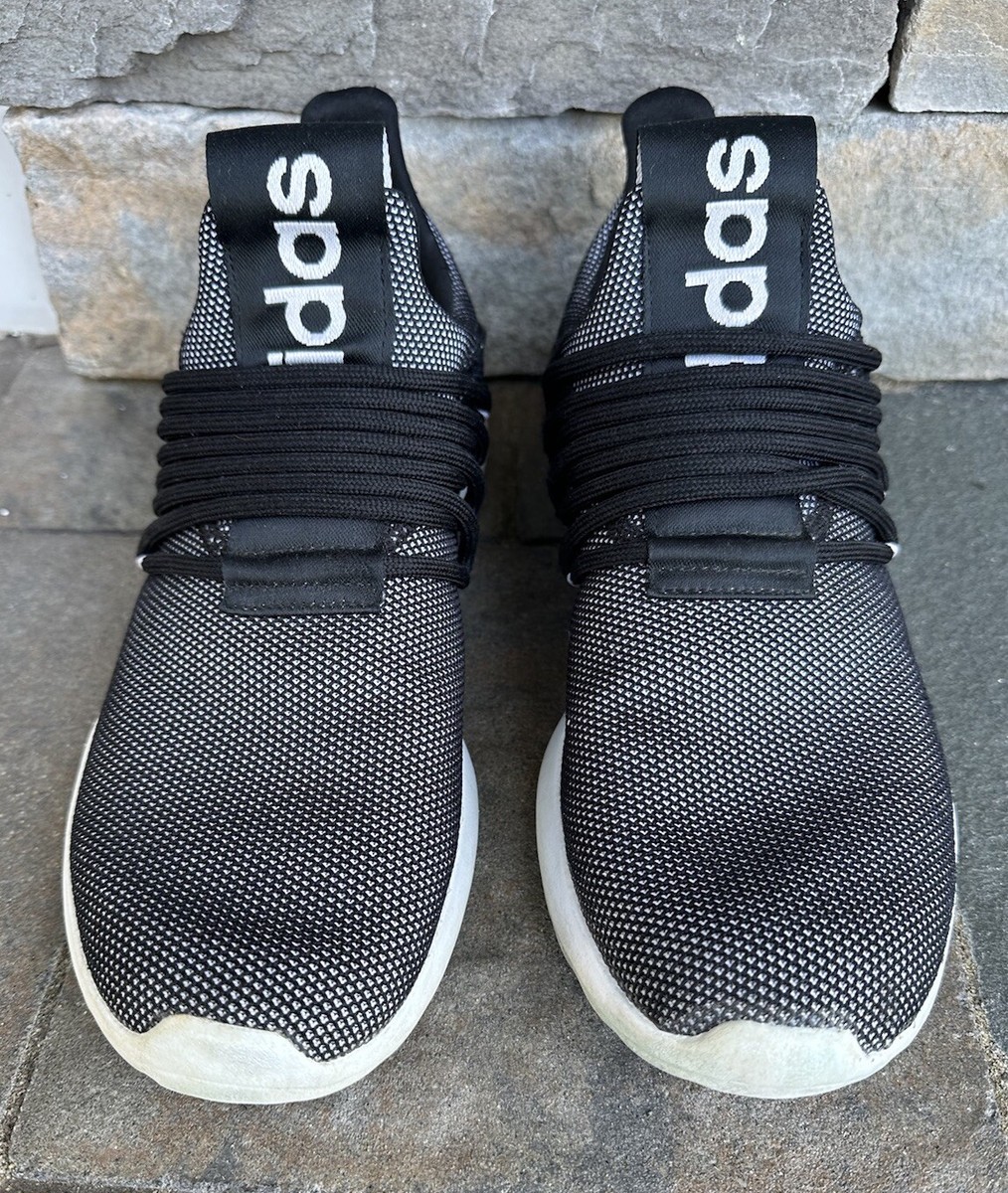Adidas Mens Cloudfoam Tieless Sneakers, Black and White  display picture 1