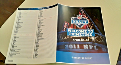 THE NFL DRAFT OFFICIAL PROGRAM SCORECARD 2011 ORIGIANL RARE  NICE