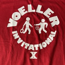 vintage single stitch t shirt jerzees tag made in usa voeller invitational Large