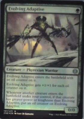 Evolving Adaptive - Phyrexia: All Will Be One: #167, MTG - Foil Nm R248