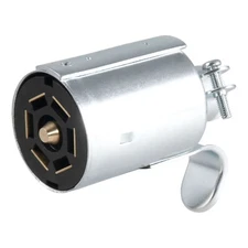 CURT 58190 7-Way RV Blade Connector Plug (Trailer Side, Diecast Metal)
