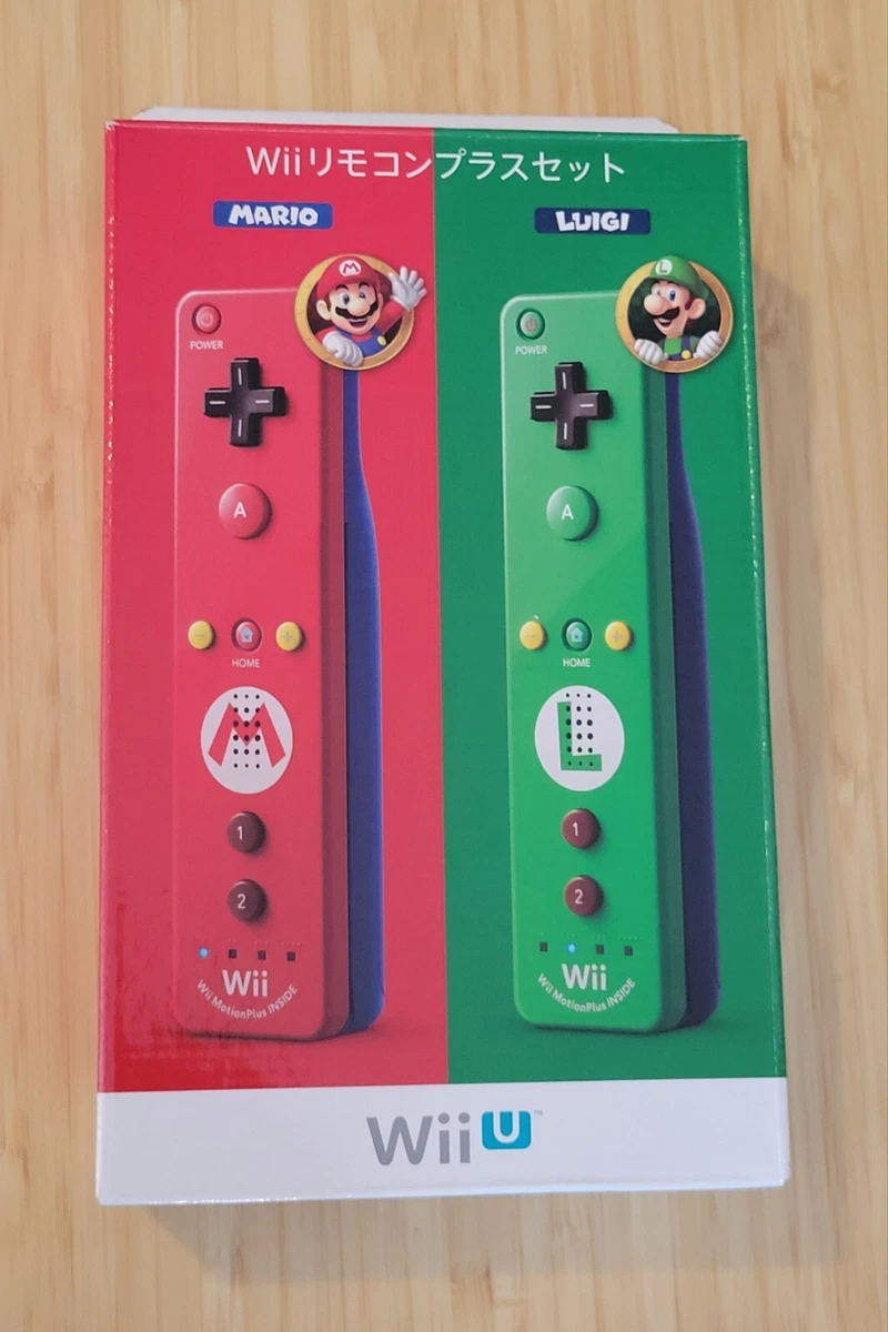 Nintendo Wii U Remote Plus controller Mario and Luigi set Japan Import