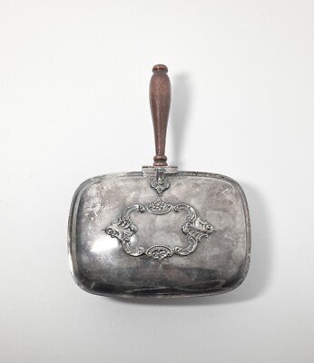 Wallace BAROQUE, Silverplate Silent Butler w/Wooden Handle, 9 3/8