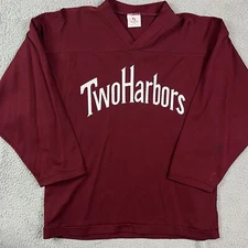 Vintage Two Harbors Hockey Jersey Minnesota School MN K1 Sportswear Sz M