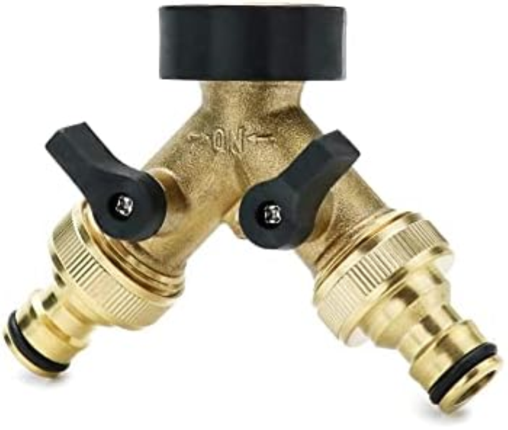 QWORK Deviatore per Tubo da Giardino a 2 Vie, deviatore da 3/4" Deviatore a Y in