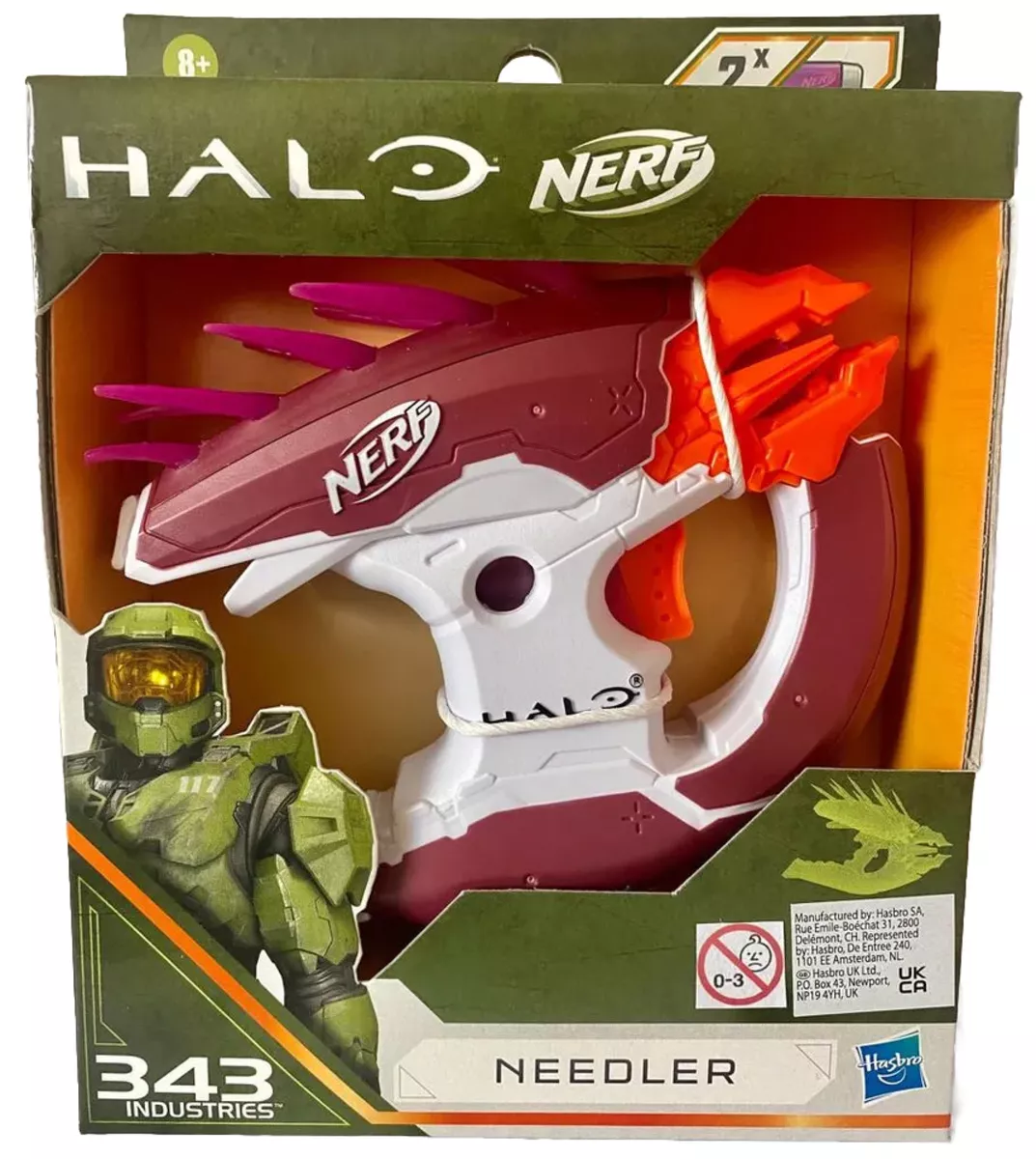 Halo Nerf Microshoots Needler Toy Blaster With Two Foam Darts For Kids,  Hasbro