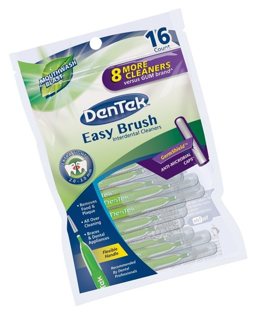 DenTek Easy Brush Interdental Cleaners Brushes Between Teeth Tight