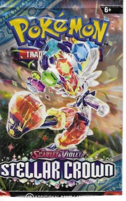 POKEMON Scarlet & Violet Stellar Crown *** EMPTY BOOSTER - NO CARD INSIDE - MINT