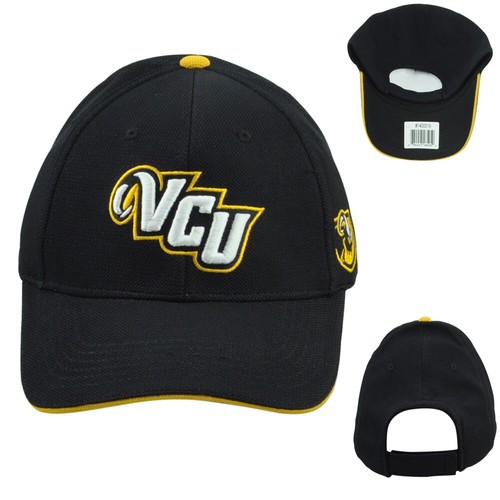 NCAA Captivating Virginia Commonwealth Rams VCU Black Adjustable Adults Hat Cap - Picture 2 of 4
