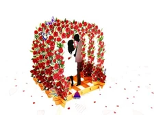 3D Pop Up Greeting Card Couple Birthday Love Anniversary Wedding Engagement Gift