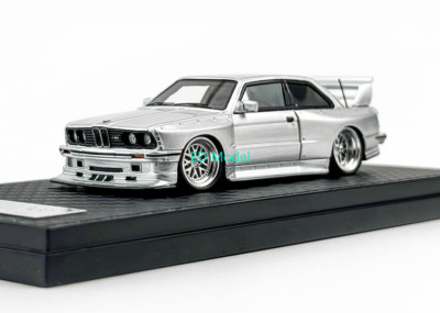 BN NA 1:64 Silver E30 Coupe Pandem Racing Sports Model Diecast Resin Car