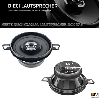 Hertz Dieci DCX 87.3 2-Wege Lautsprecher für Armaturenbrett 8,7cm Koax 30 WRMS
