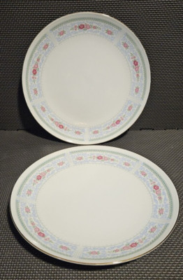 2 Vintage Nanchang China Flower Song Dinner Plates 1980 Retired 10 1/4'' FREE SHP