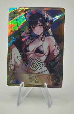 Yunjin Genshin Impact Sexy ACG Goddess Story Waifu Card Prism Holo Foil Karte