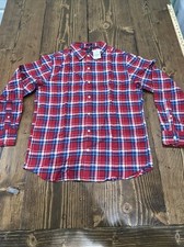 J.Crew Brushed Flannel Plaid Holiday Button Shirt - Red, Blue Men  s Slim M