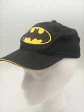 Batman Youth Medium Hat Black with/ 3.5" Bat Emblem 100 Cotton