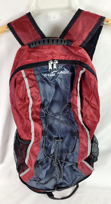 Eddie Bauer Packable Daypack Dk Red Backpack Adventure Hiking Travel