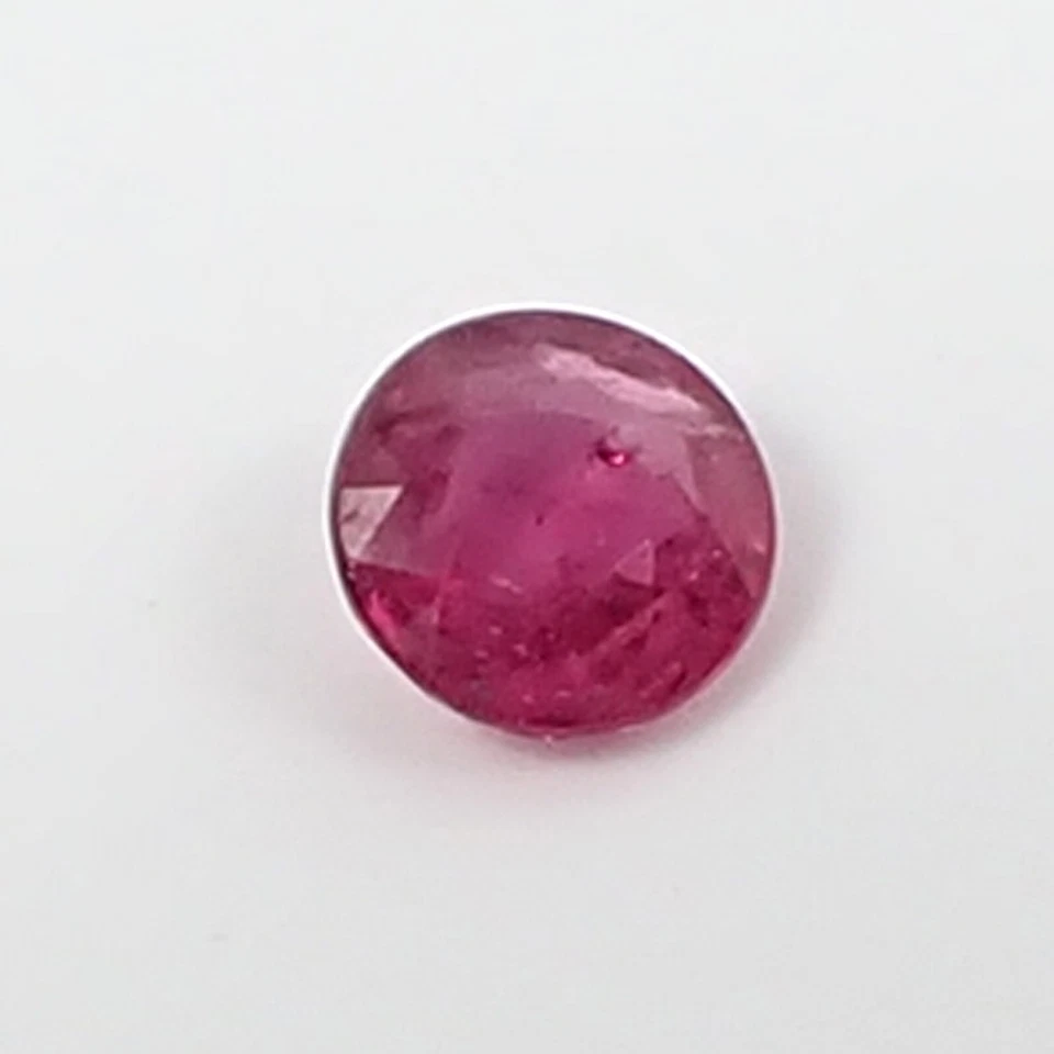 Natural 0.25 carat 3.8 mm Round Purplish Red Color Ruby Loose Gemstone, L07 - Image 2 of 4