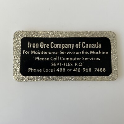 Vtg sticker Iron Ore Company Of Canada Sept-Iles Qc Canada