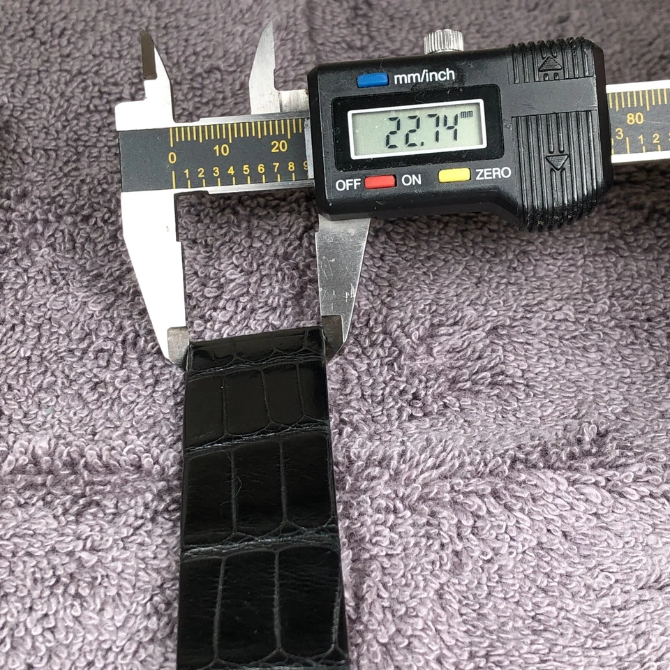 Correa de reloj Van Cleef & Arpels 23 mm negro cocodrilo cadenas Foto 4 de 4