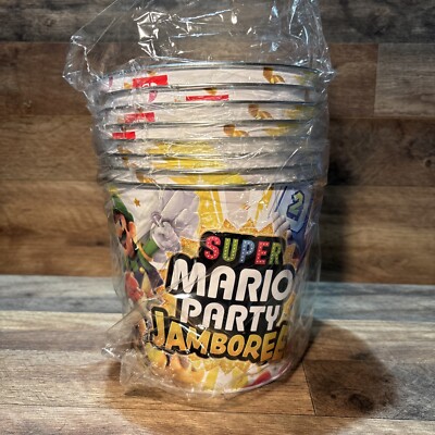 8 Super Mario Party Jamboree Target Exclusive Popcorn Bucket Tin Only in hand