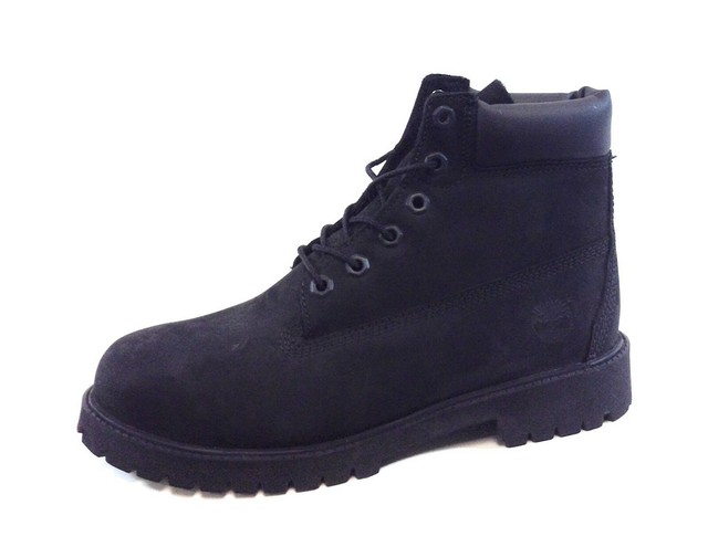 black grade school timberland boots